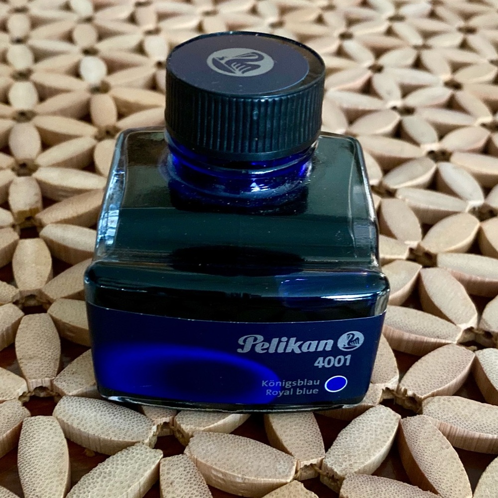 PELIKAN GERMANY 4001 ROYAL BLUE BOTTLED INK IN GLASS JAR 50ML FOUNTAIN PENS